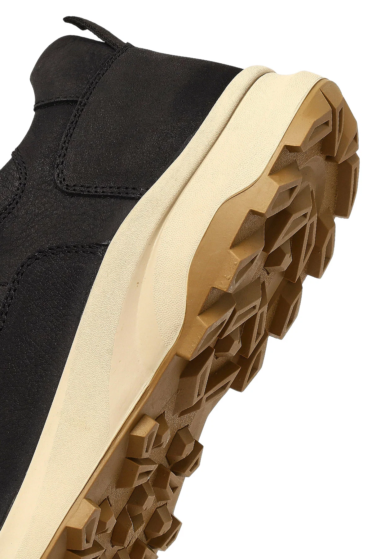 Erkek Siyah Bağcıklı Kalın Tabanlı Nubuk Deri Casual Sneaker - Image 9