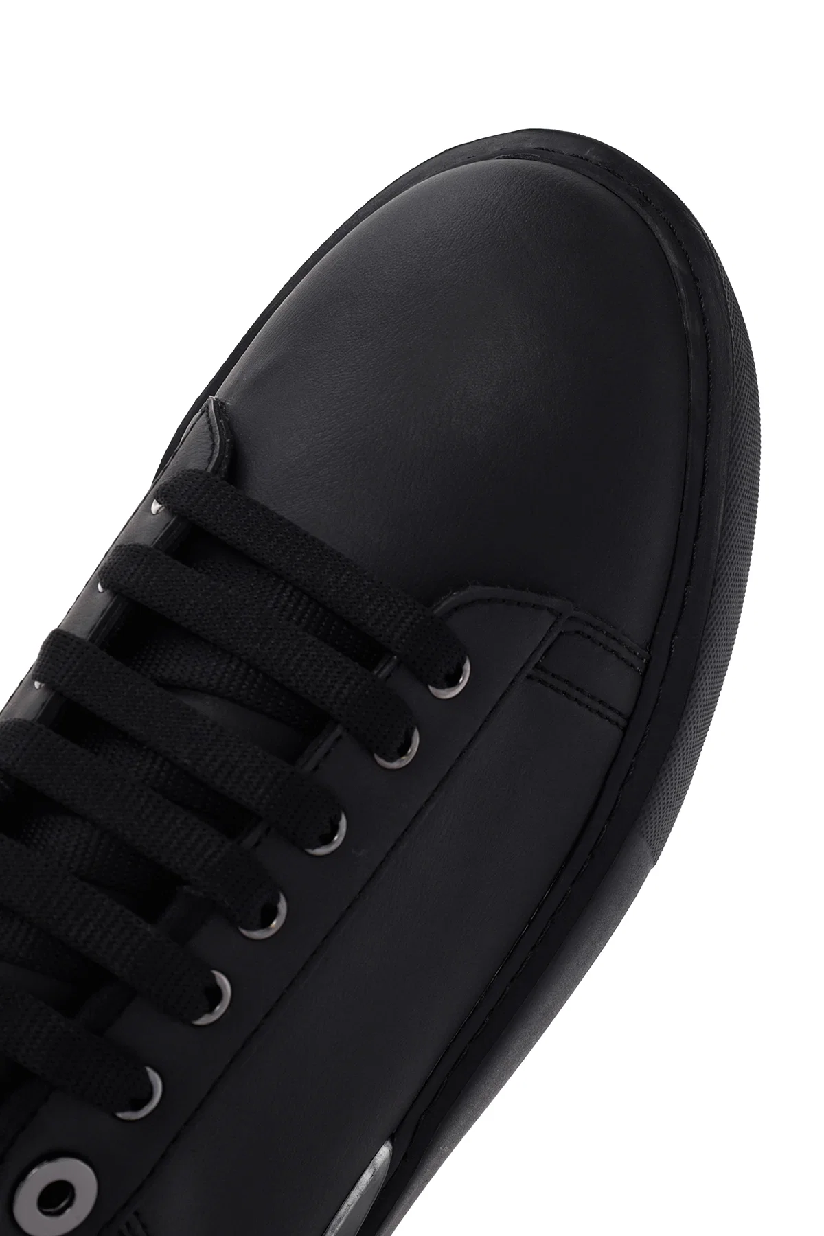 Erkek Siyah Bağcıklı Kalın Tabanlı Sneaker - Image 11