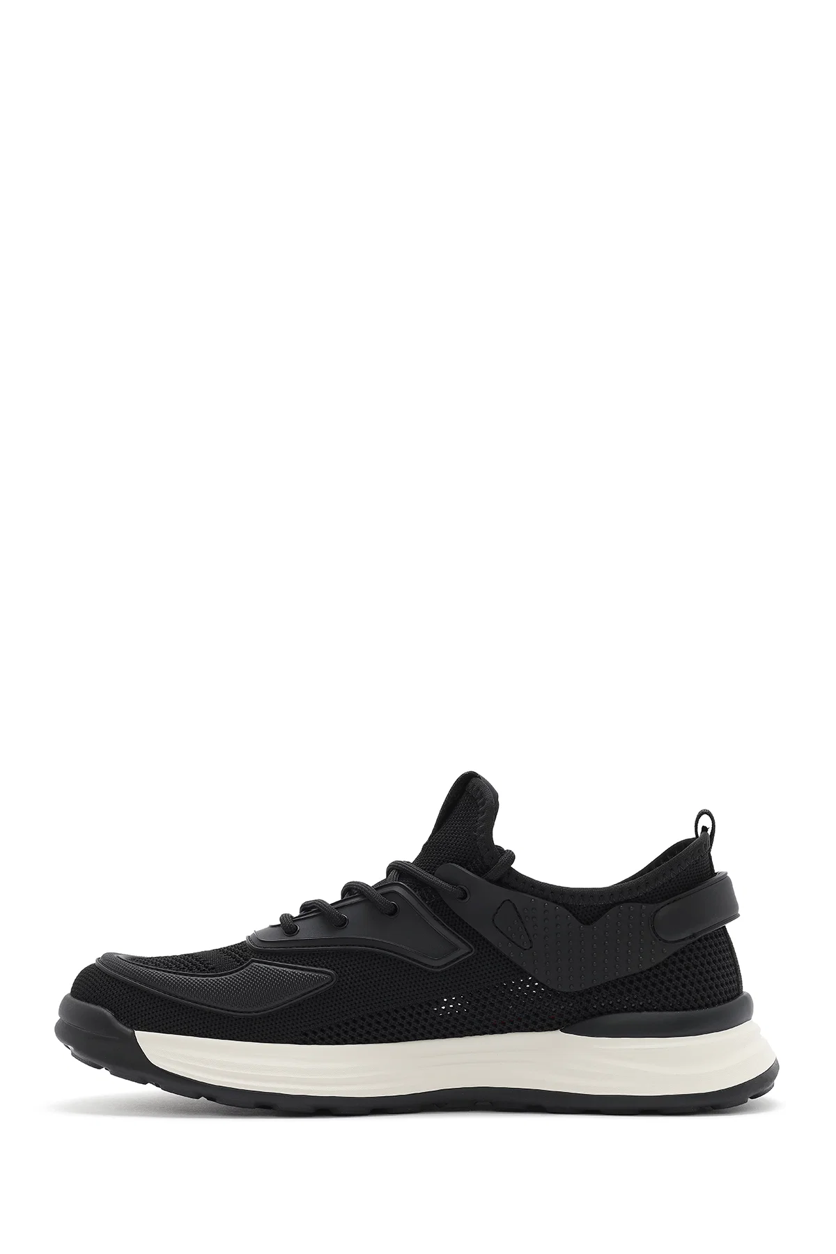 Erkek Siyah Bağcıklı Kalın Tabanlı Sneaker - Image 4