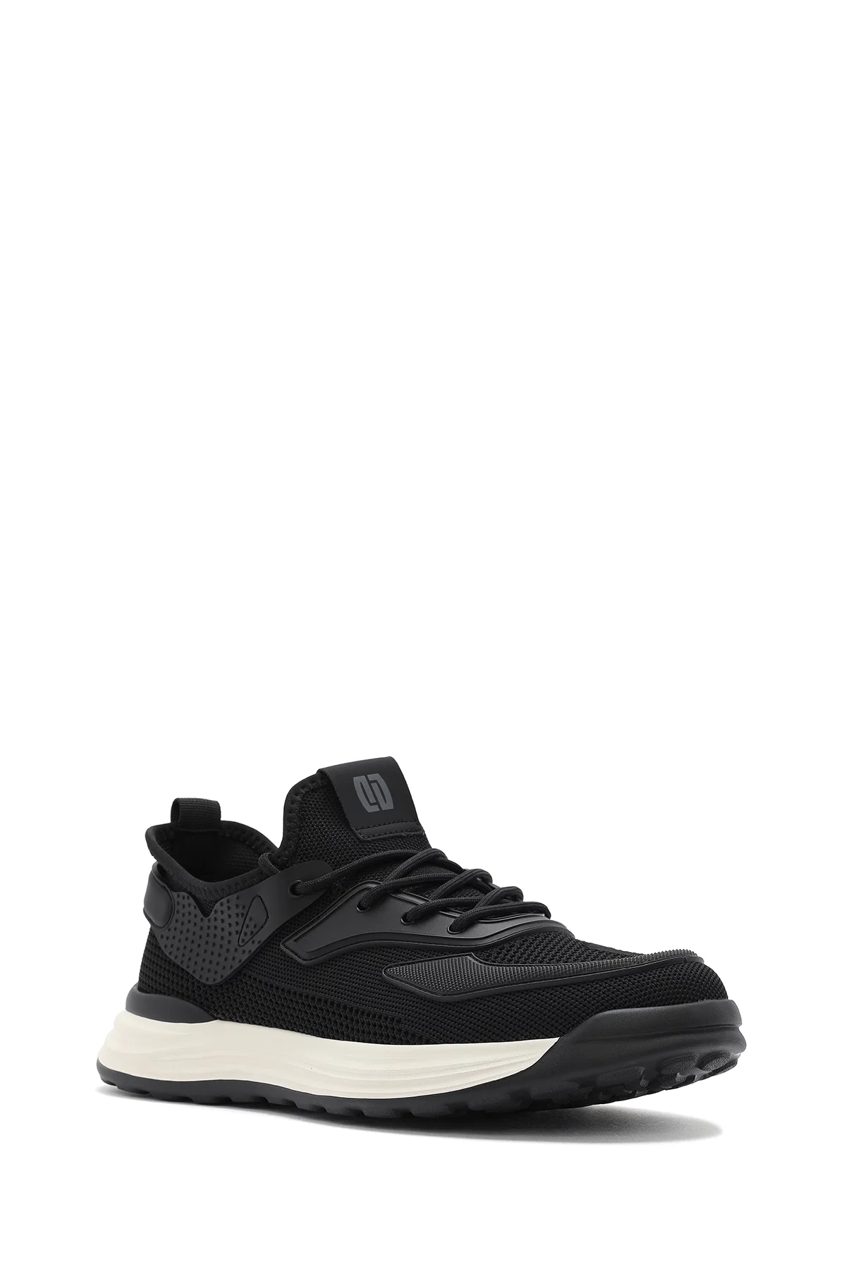Erkek Siyah Bağcıklı Kalın Tabanlı Sneaker - Image 7