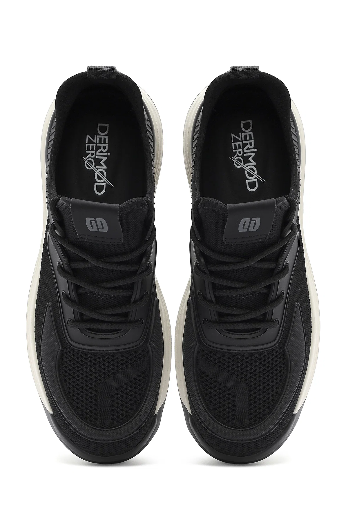 Erkek Siyah Bağcıklı Kalın Tabanlı Sneaker - Image 8