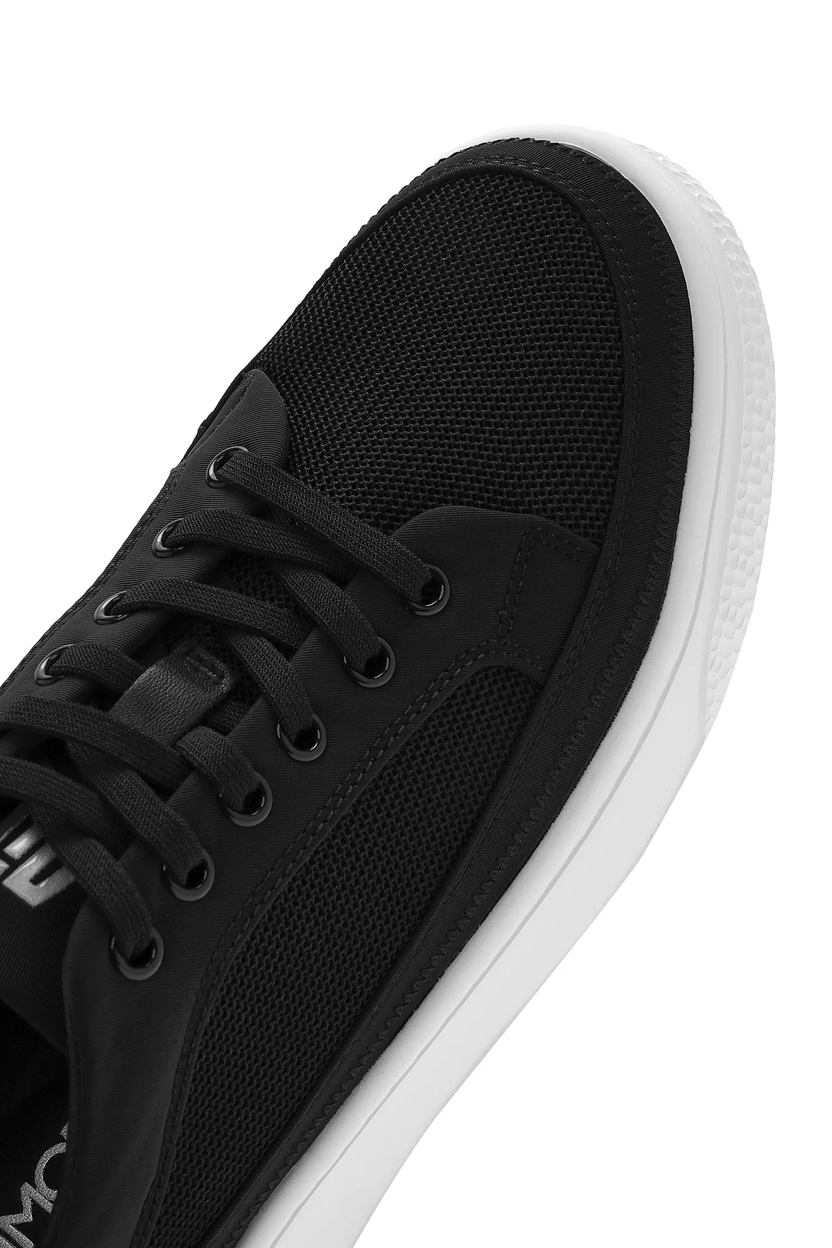 Erkek Siyah Bağcıklı Kalın Tabanlı Sneaker - Image 9