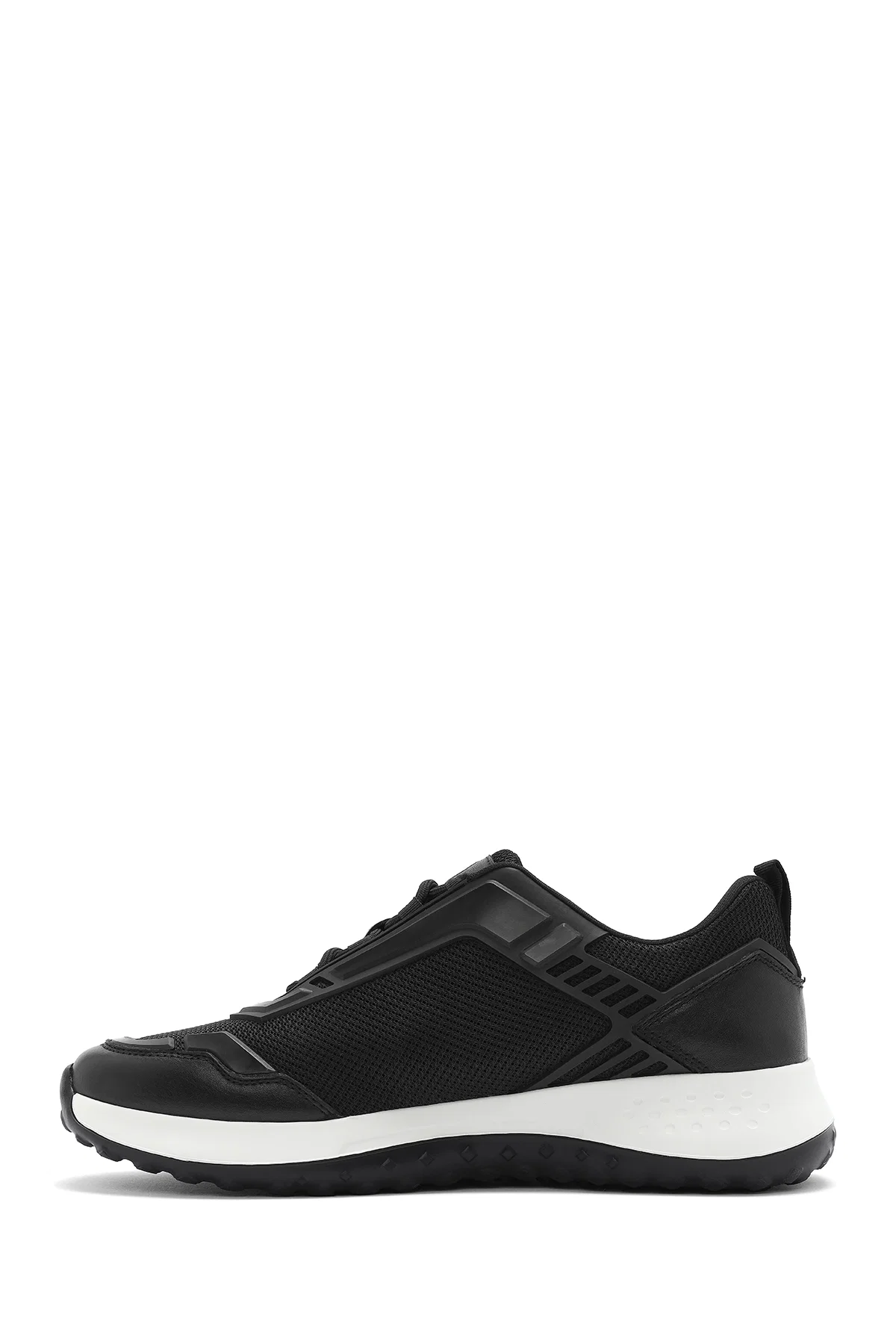Erkek Siyah Bağcıklı Kalın Tabanlı Sneaker - Image 2