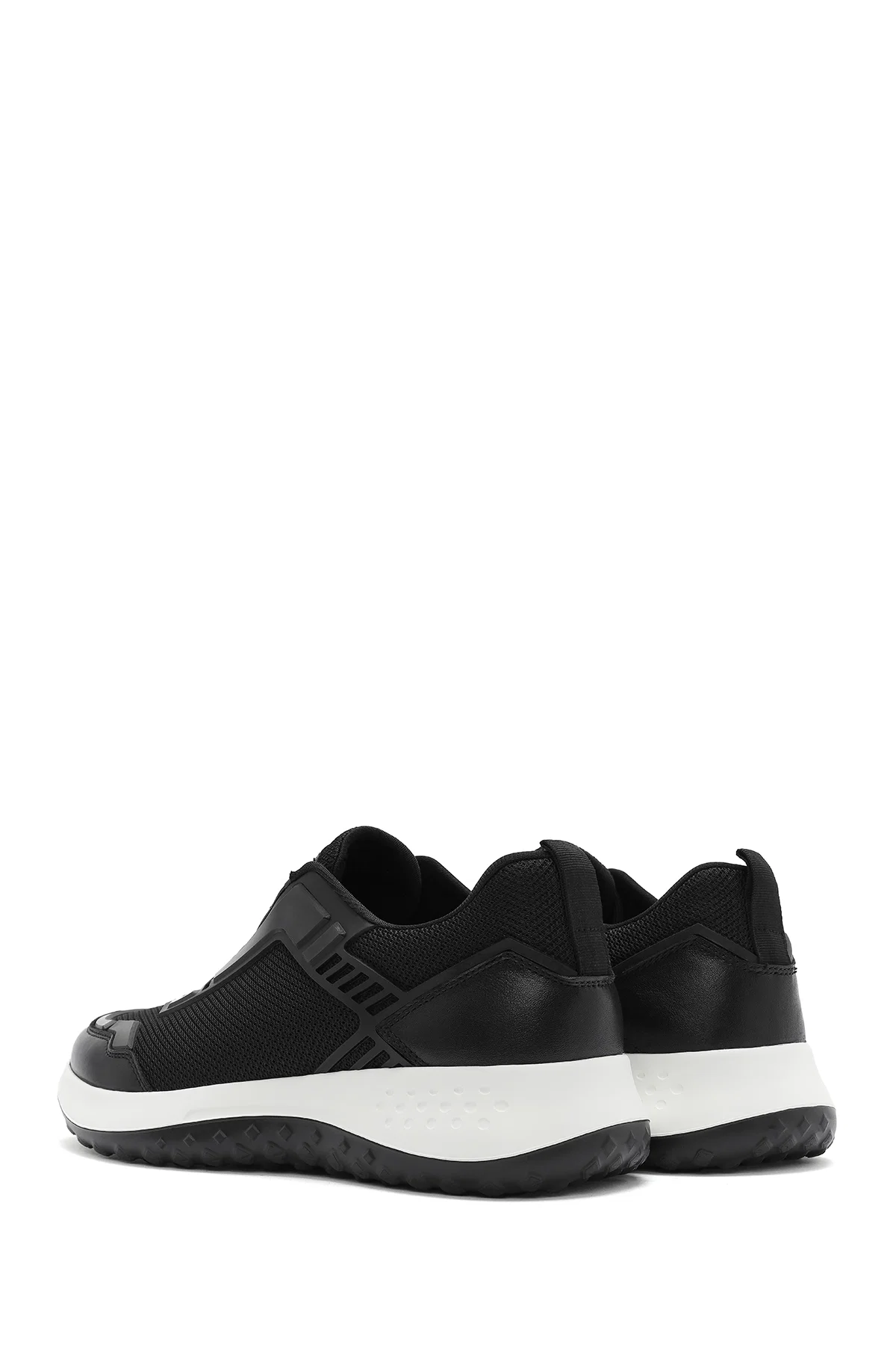 Erkek Siyah Bağcıklı Kalın Tabanlı Sneaker - Image 5