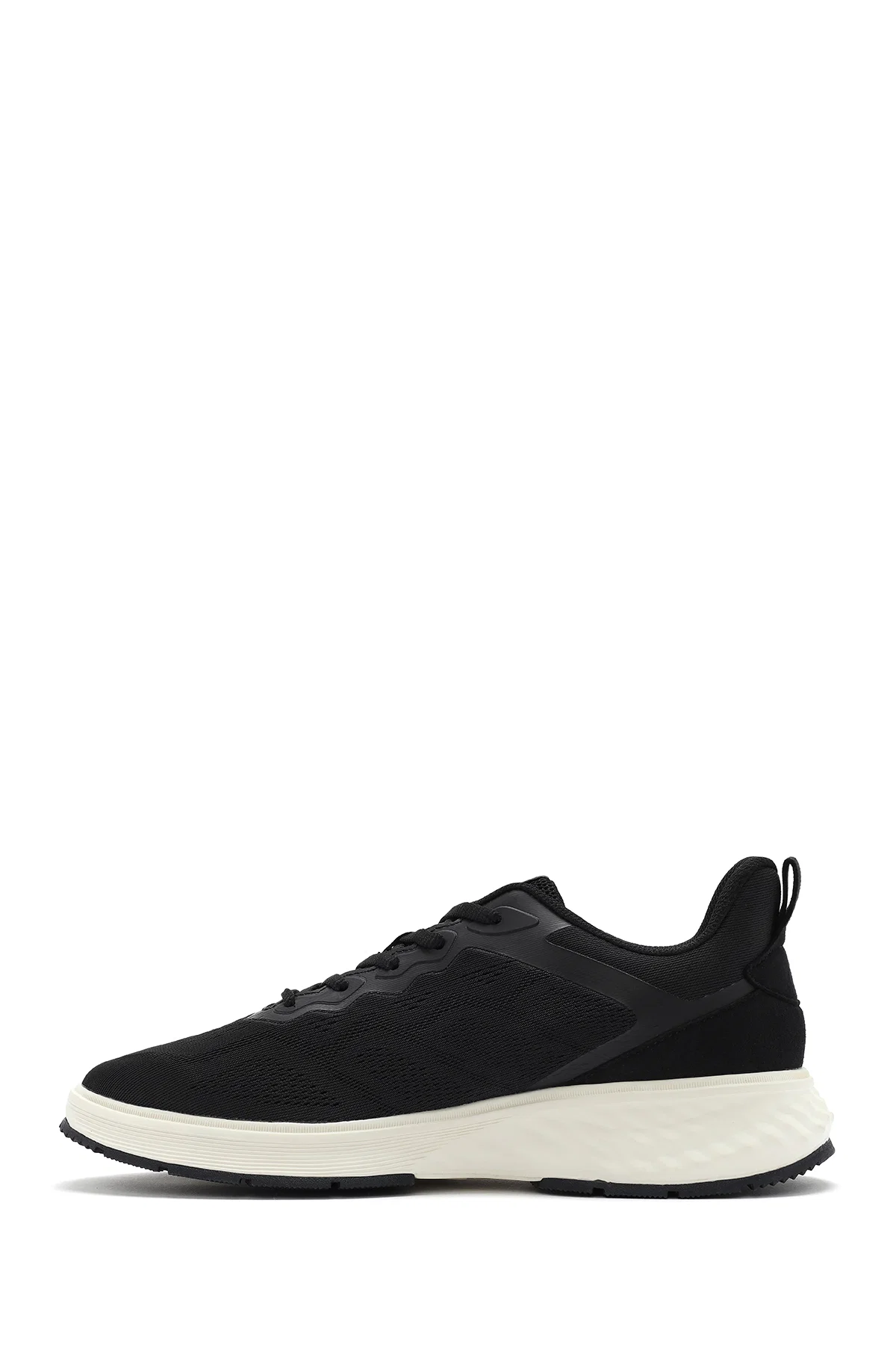 Erkek Siyah Bağcıklı Kalın Tabanlı Sneaker - Image 2