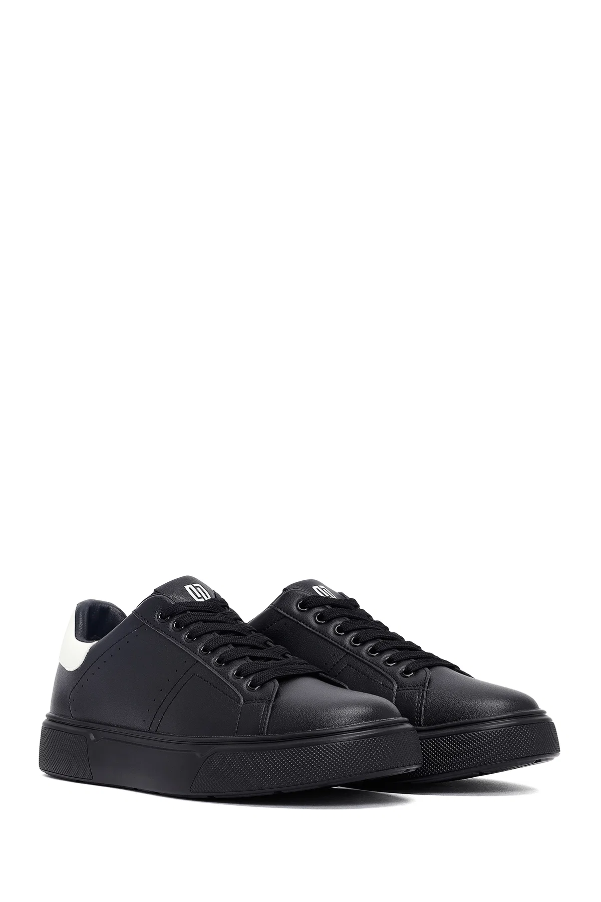 Erkek Siyah Bağcıklı Kalın Tabanlı Sneaker - Image 3