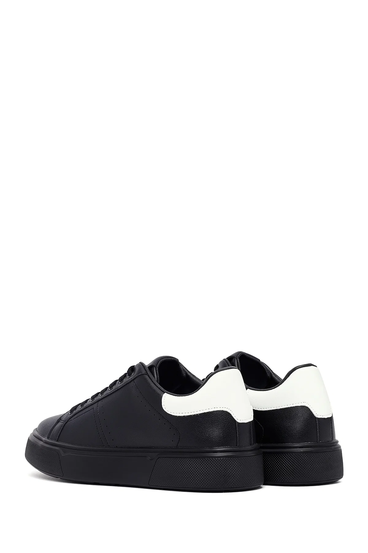 Erkek Siyah Bağcıklı Kalın Tabanlı Sneaker - Image 5