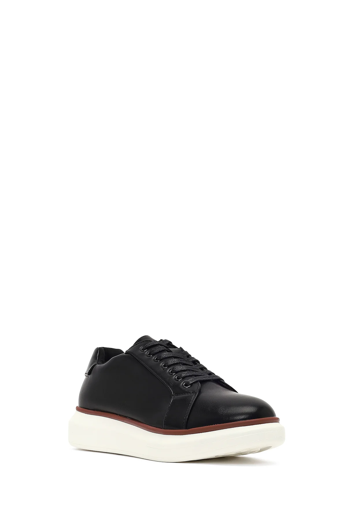 Erkek Siyah Bağcıklı Kalın Tabanlı Sneaker - Image 6