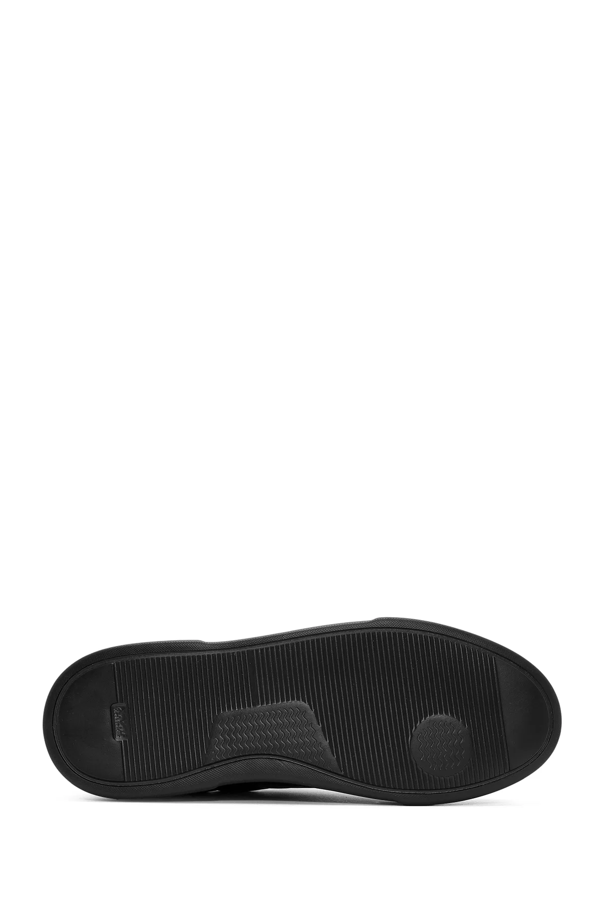 Erkek Siyah Bağcıklı Kroko Desenli Deri Sneaker - Image 4