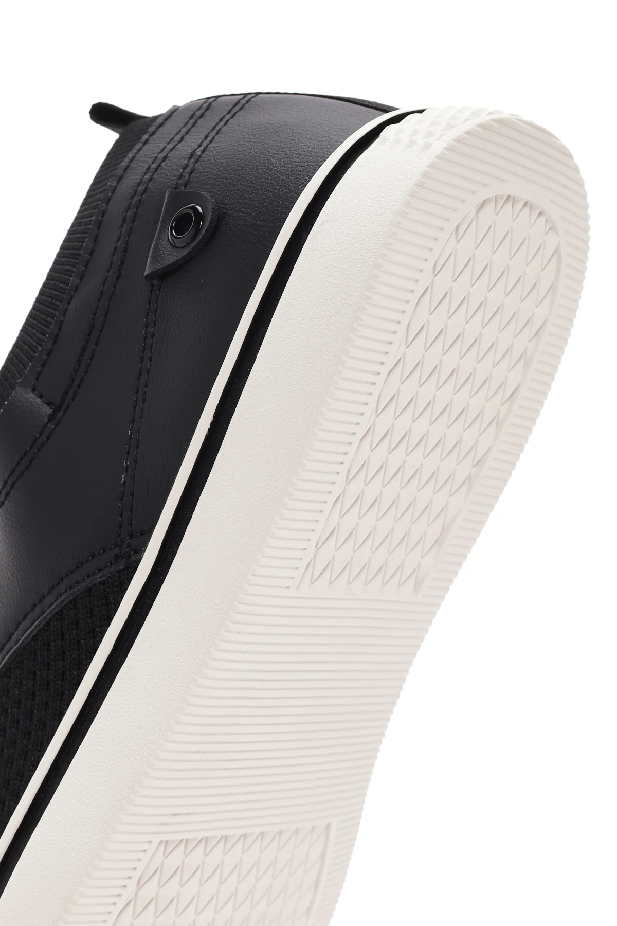 Erkek Siyah Bağcıklı Kumaş Sneaker - Image 8