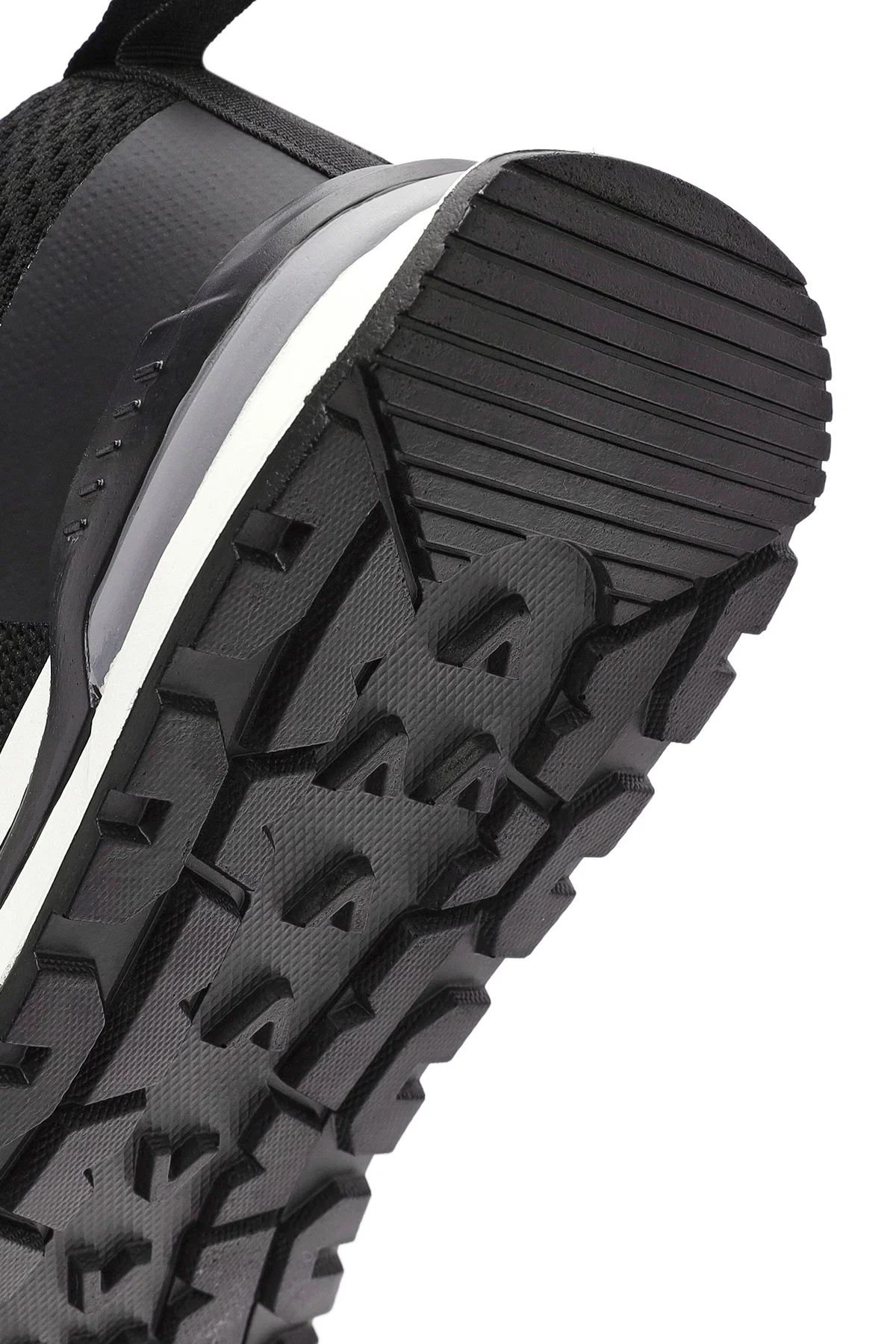 Erkek Siyah Bağcıklı Kumaş Sneaker - Image 8