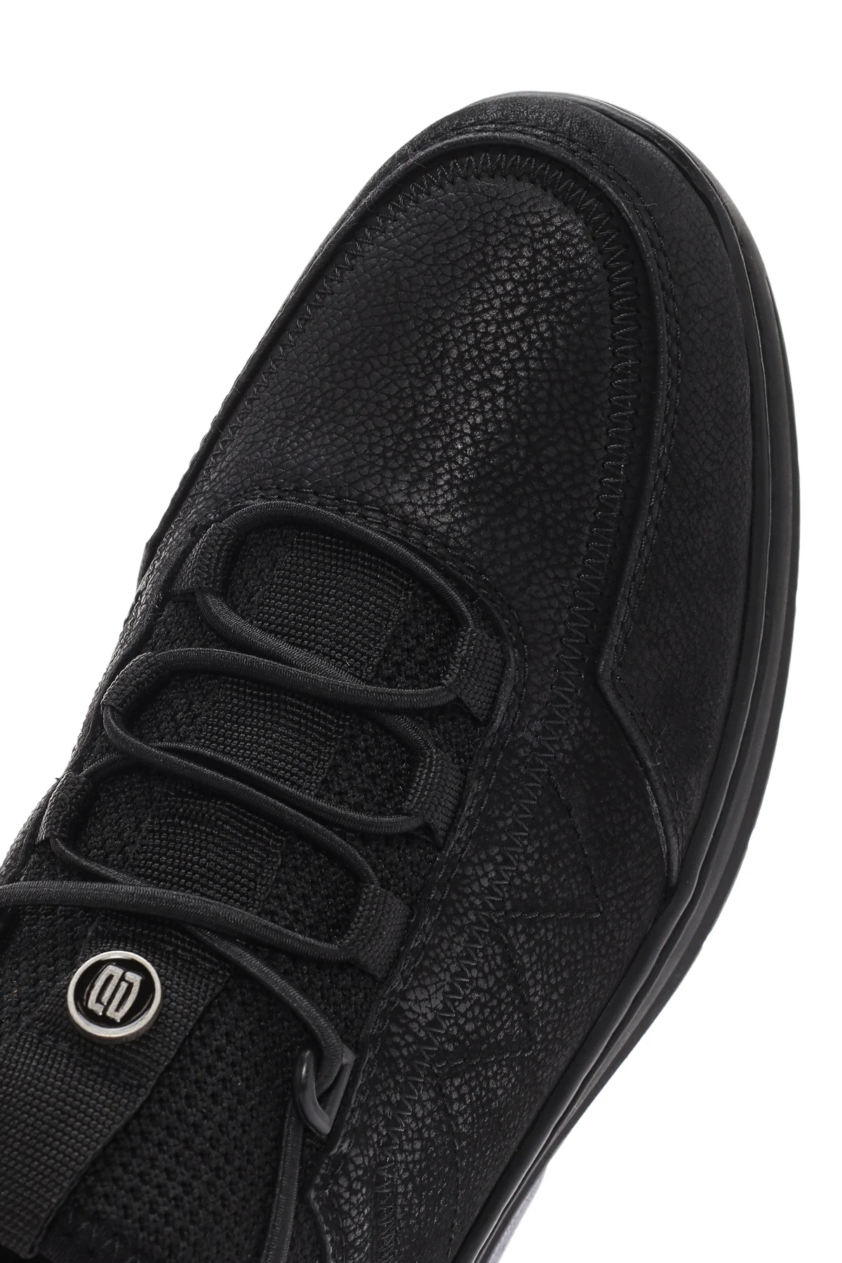 Erkek Siyah Bağcıklı Nubuk Deri Casual Sneaker - Image 10