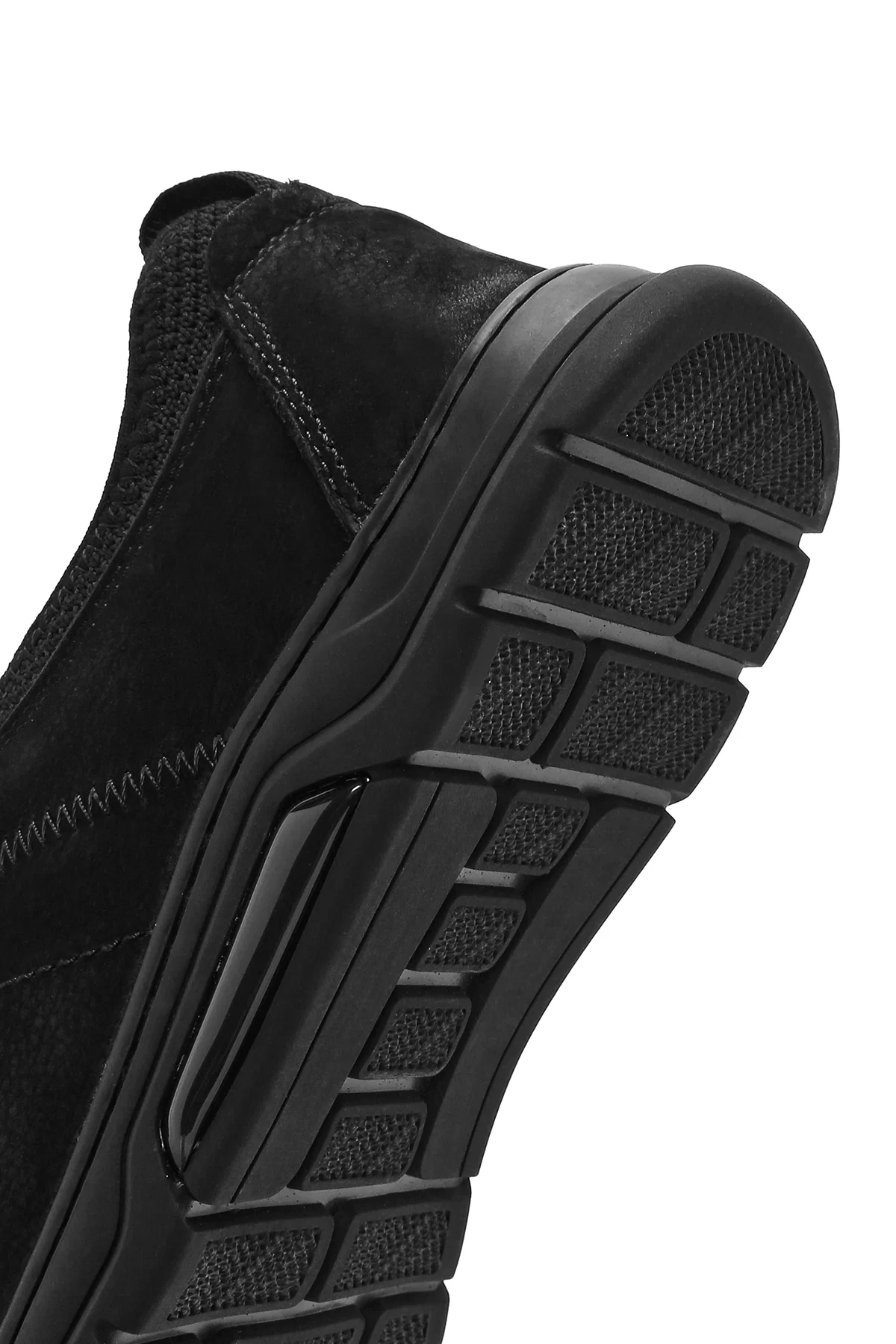Erkek Siyah Bağcıklı Nubuk Deri Casual Sneaker - Image 10