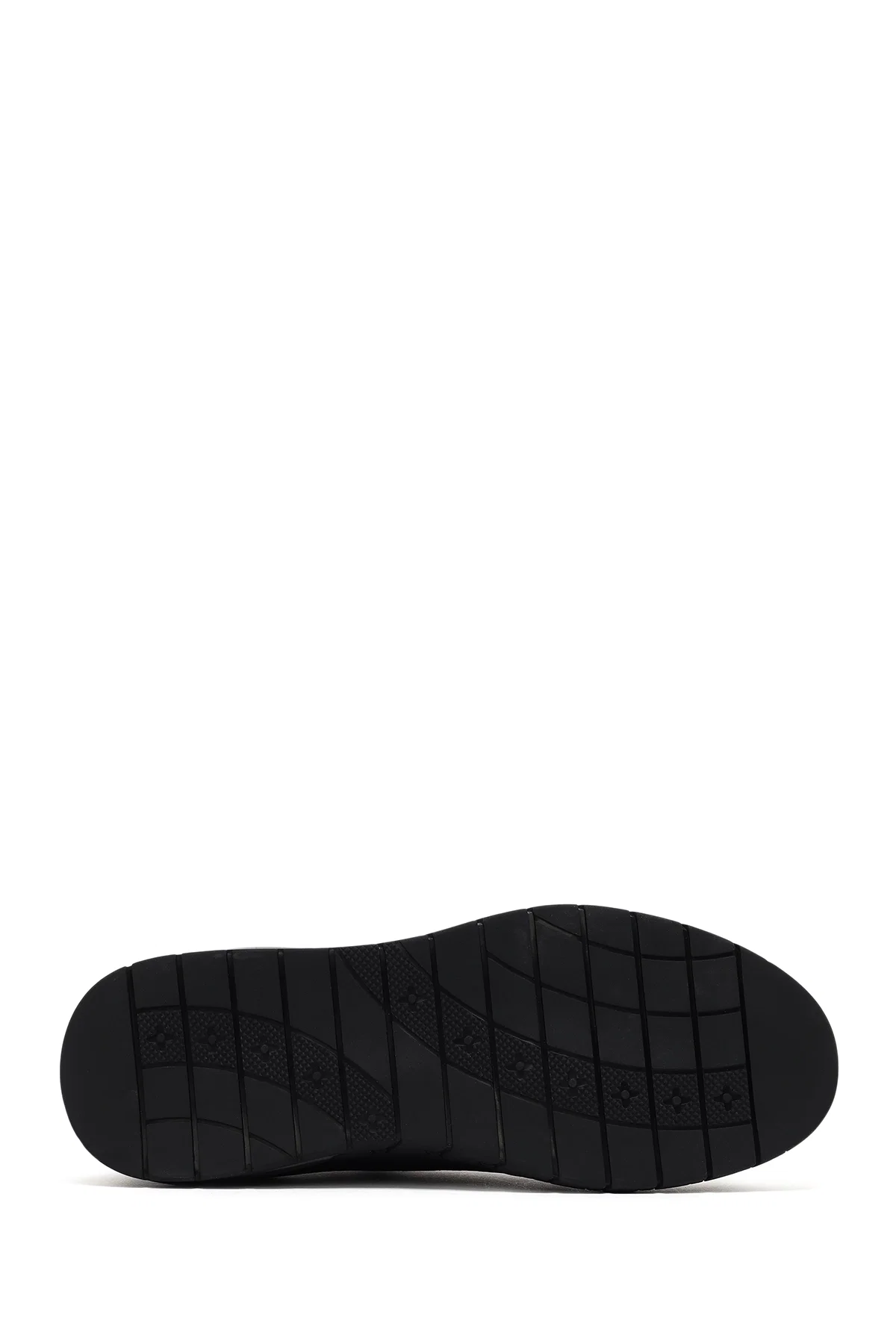 Erkek Siyah Bağcıklı Nubuk Deri Comfort Sneaker - Image 4