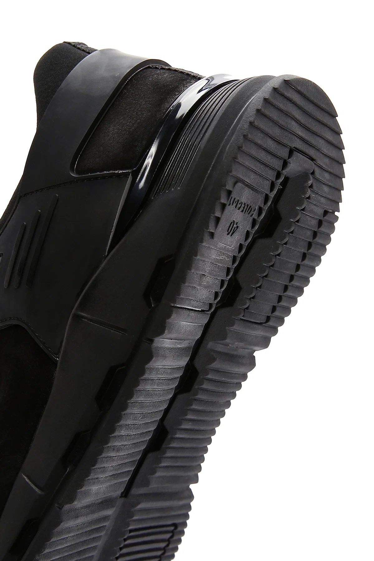 Erkek Siyah Bağcıklı Nubuk Deri Sneaker - Image 10