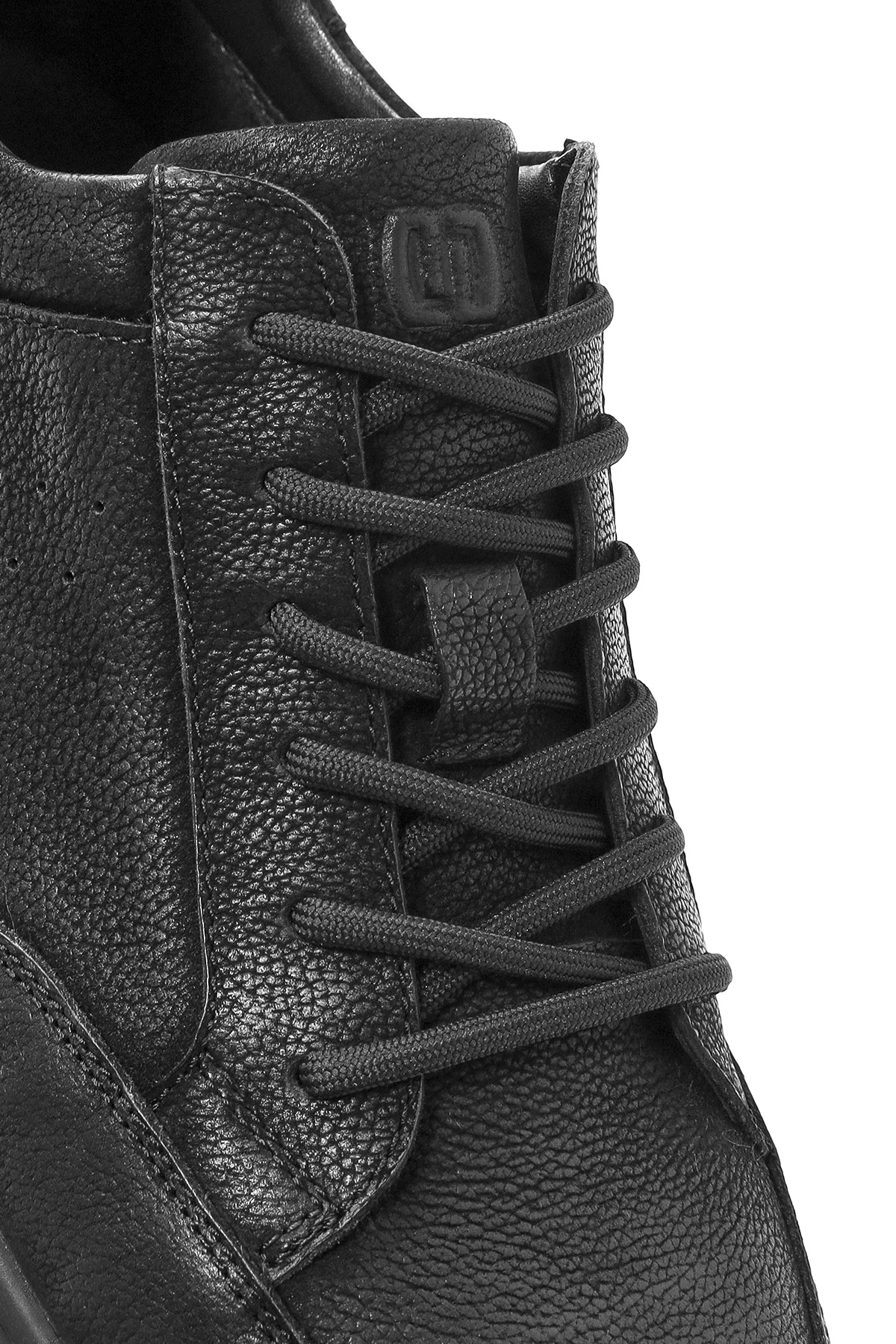 Erkek Siyah Bağcıklı Nubuk Deri Sneaker - Image 10