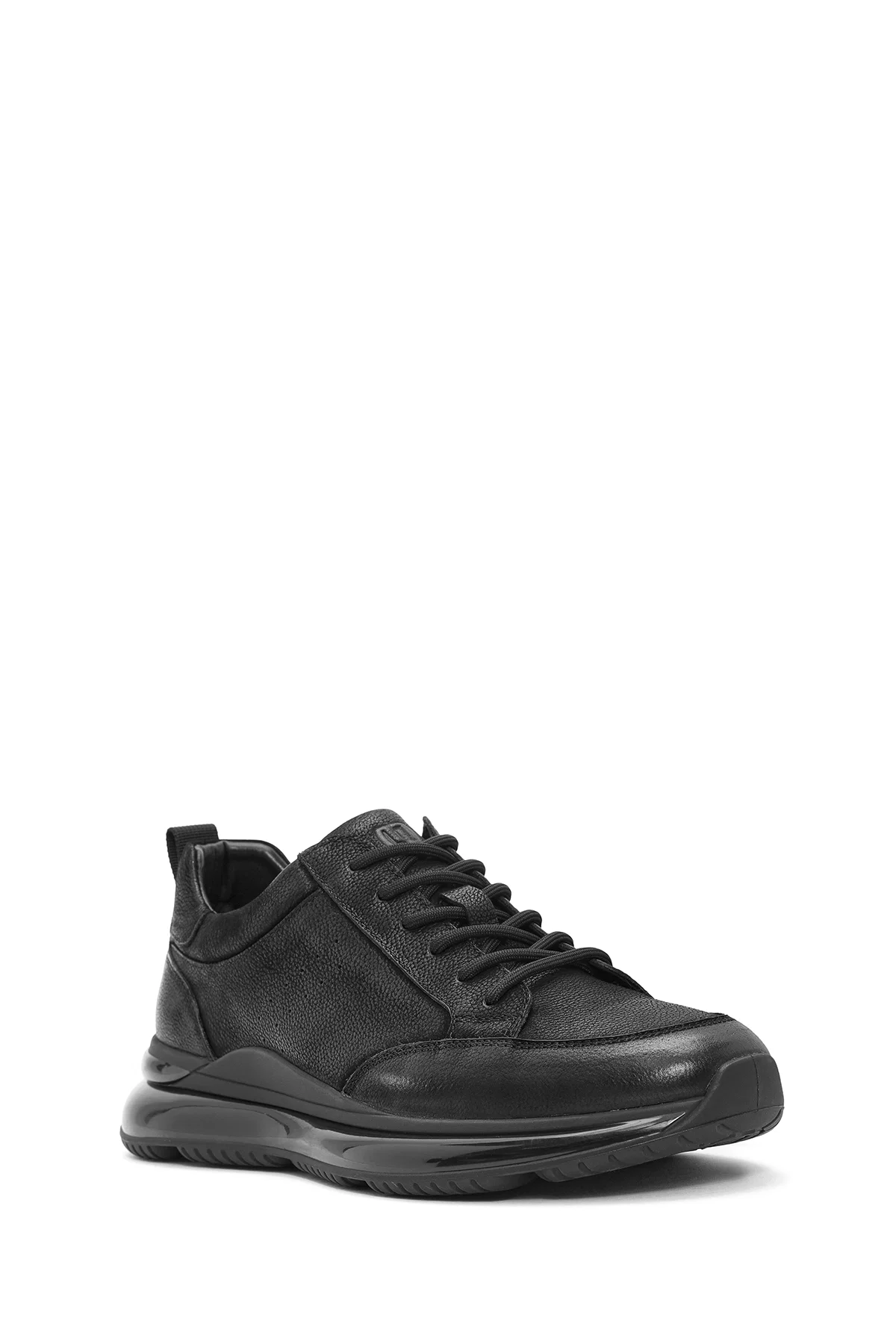 Erkek Siyah Bağcıklı Nubuk Deri Sneaker - Image 7