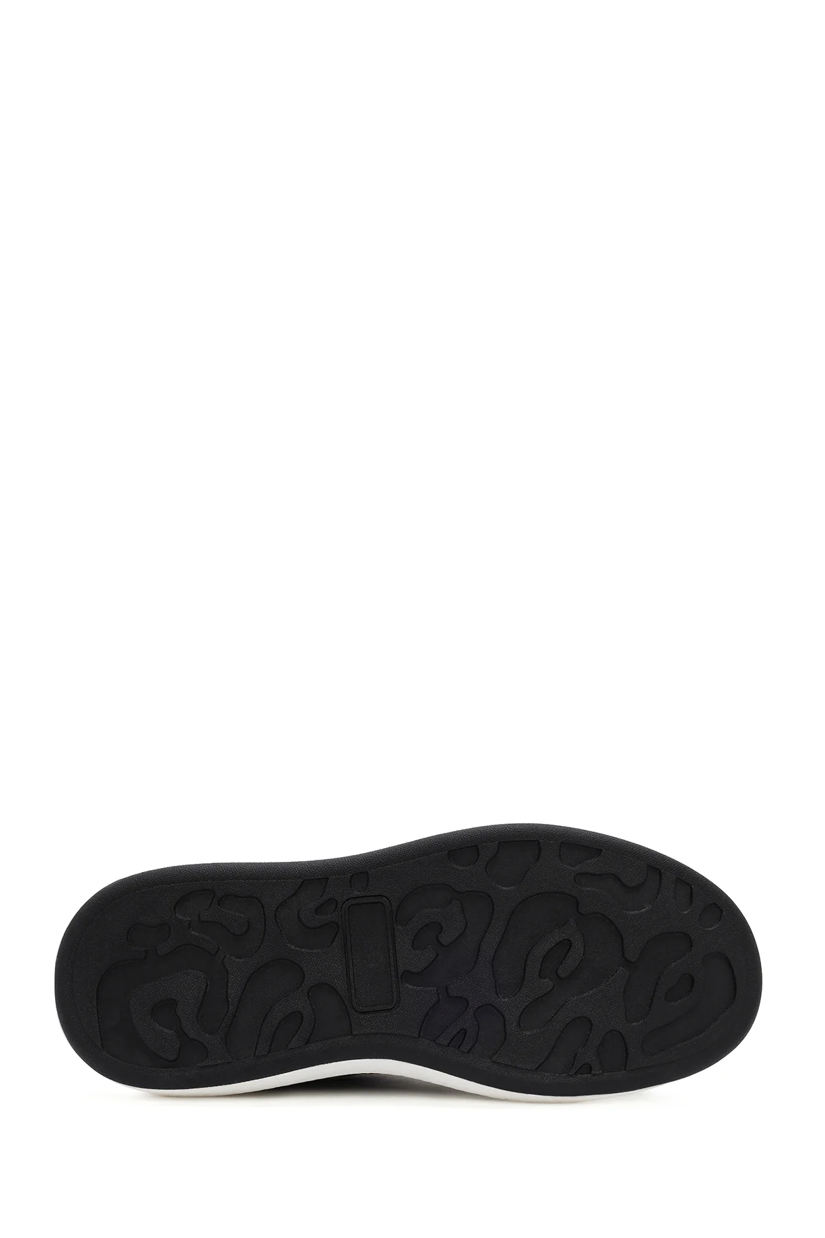 Erkek Siyah Bağcıklı Rugan Deri Sneaker - Image 4