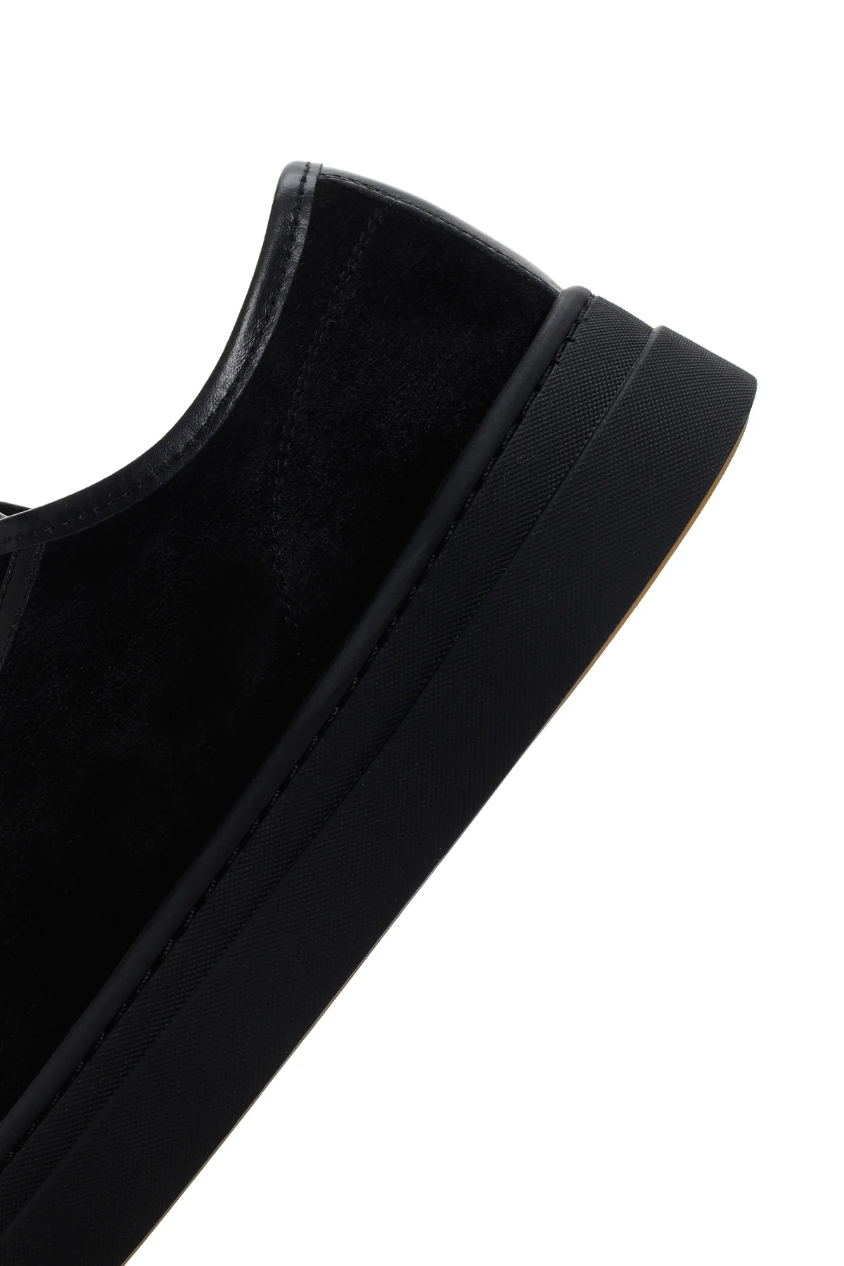 Erkek Siyah Bağcıklı Süet Deri Sneaker - Image 7