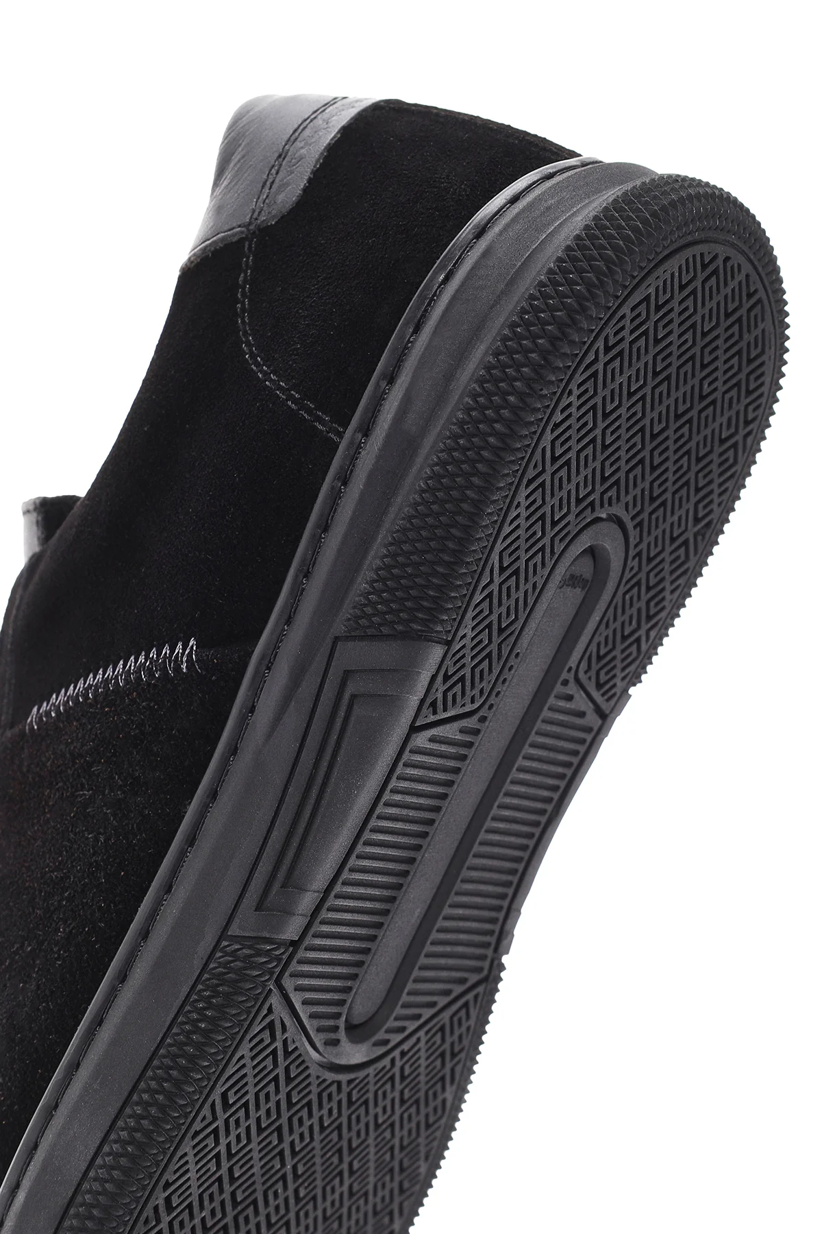 Erkek Siyah Bağcıklı Süet Deri Sneaker - Image 8