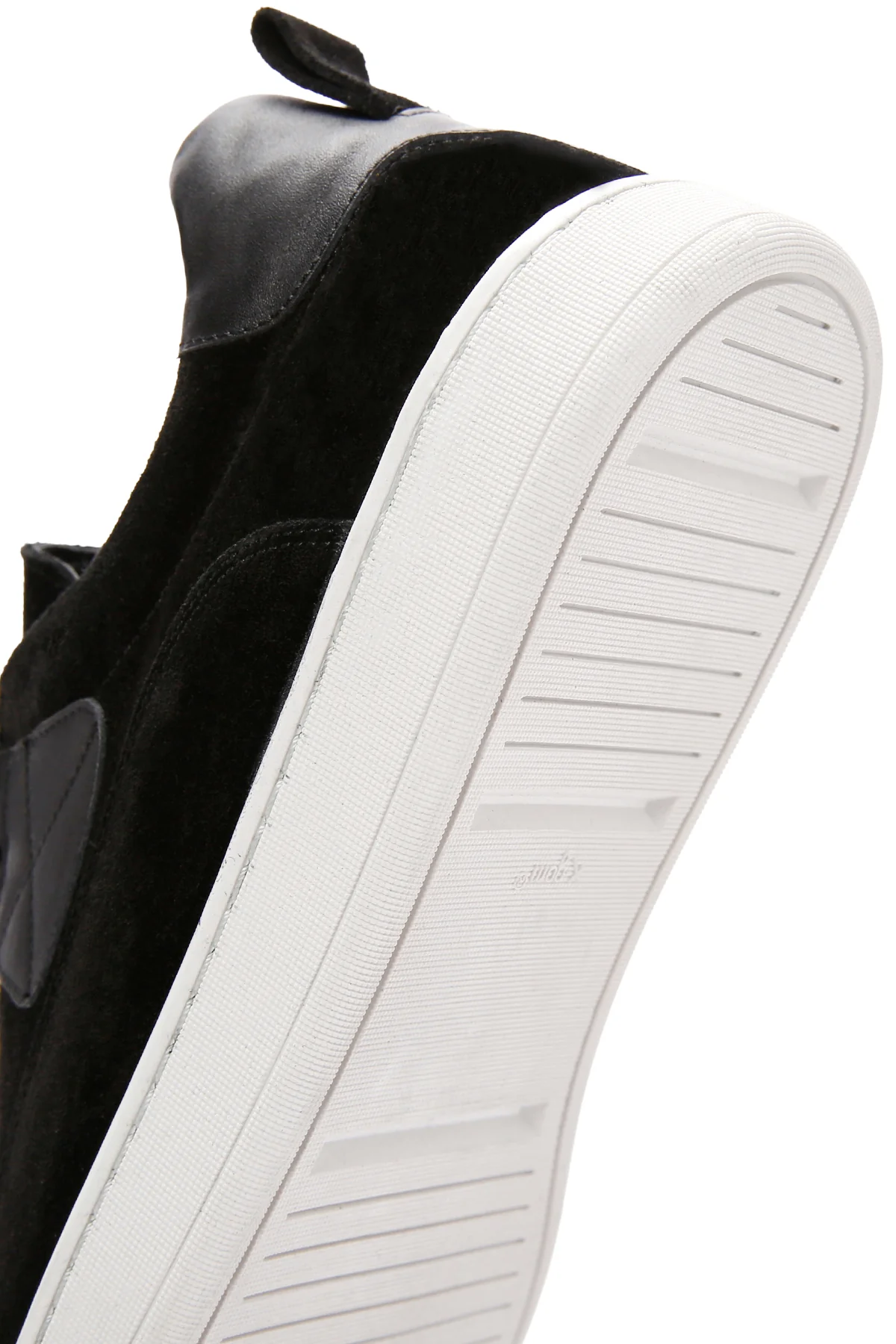 Erkek Siyah Bağcıklı Süet Deri Sneaker - Image 9