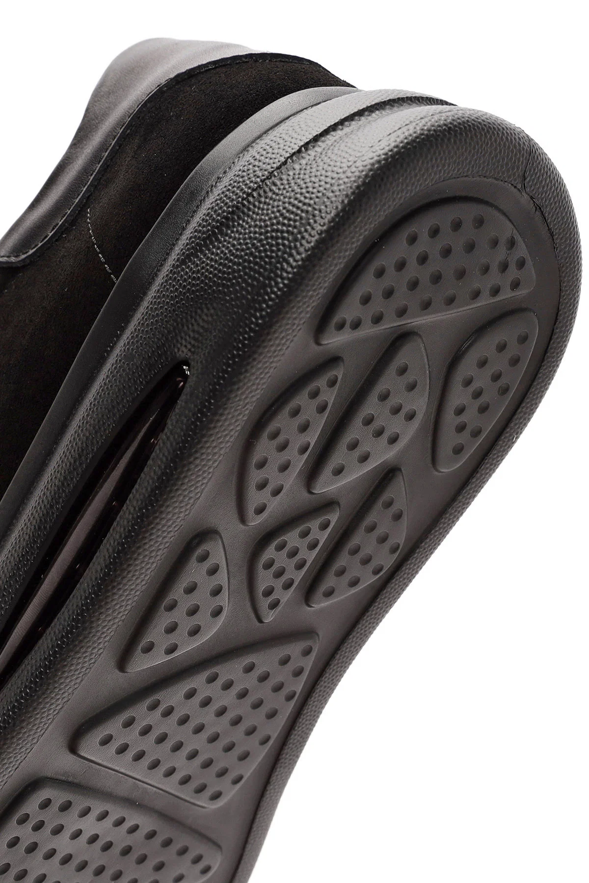 Erkek Siyah Bağcıklı Süet Deri Sneaker - Image 8