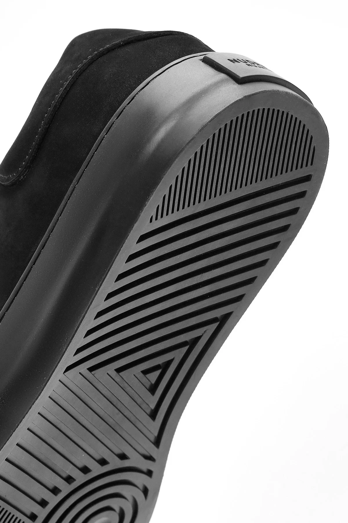 Erkek Siyah Bağcıklı Süet Deri Sneaker - Image 8