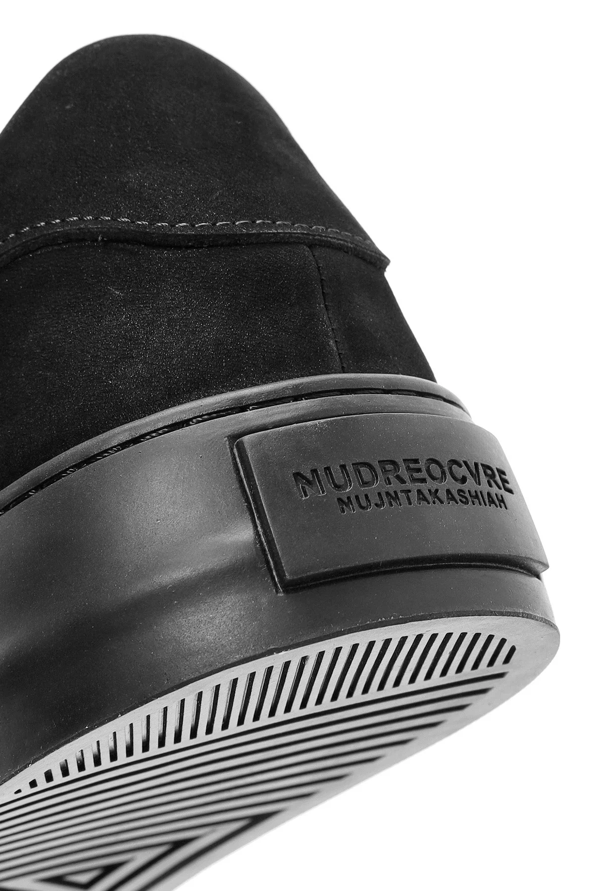 Erkek Siyah Bağcıklı Süet Deri Sneaker - Image 9