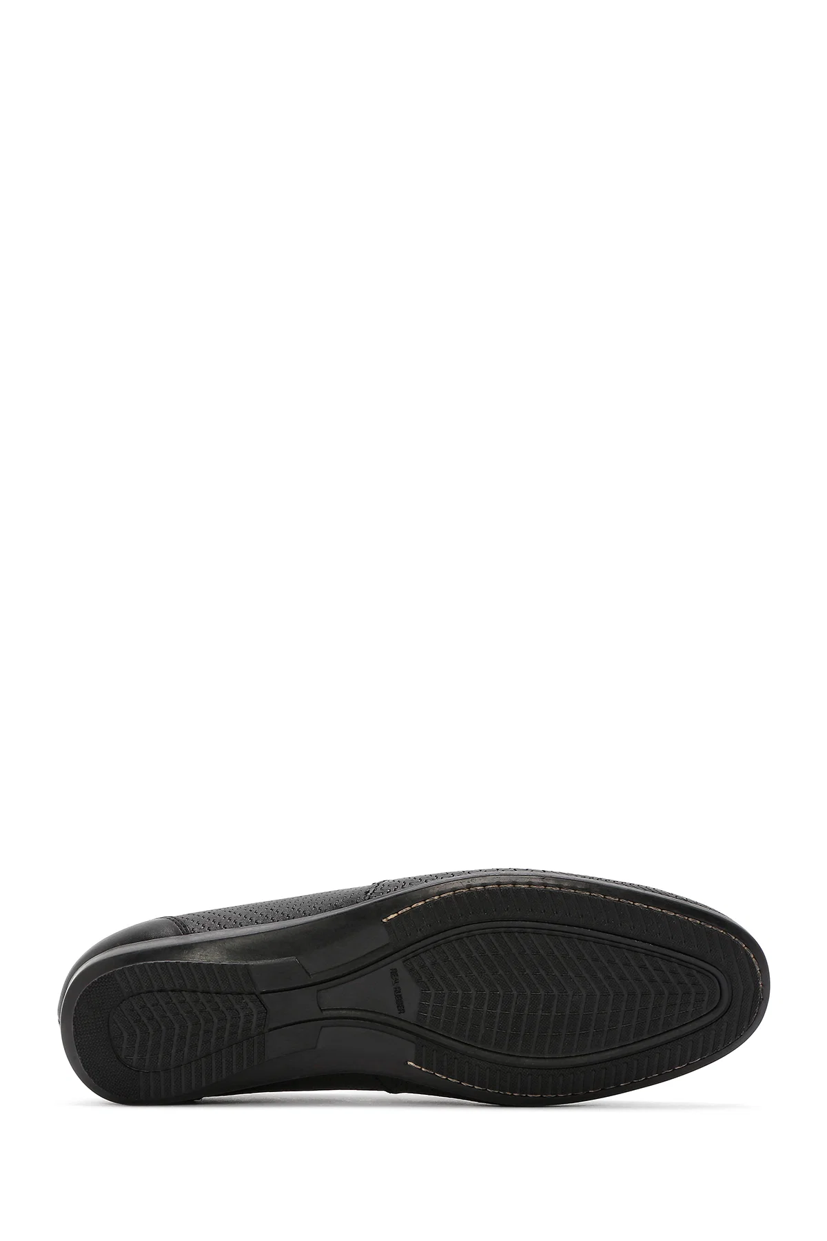 Erkek Siyah Baskılı Deri Casual Loafer - Image 4