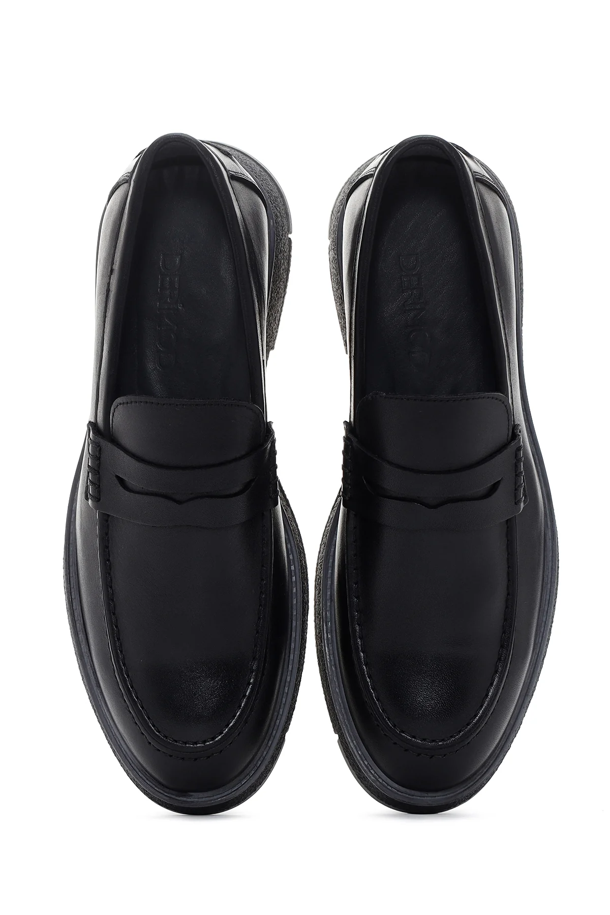 Erkek Siyah Casual Deri Loafer - Image 6