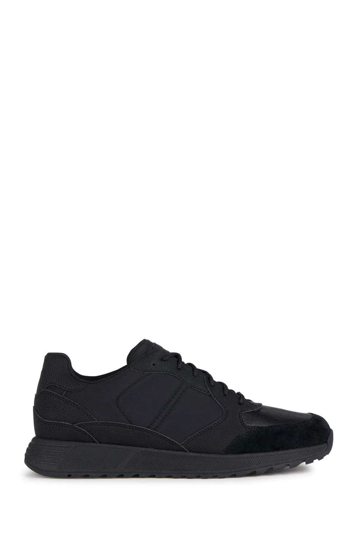 Geox Erkek Siyah Bağcıklı Deri Sneaker