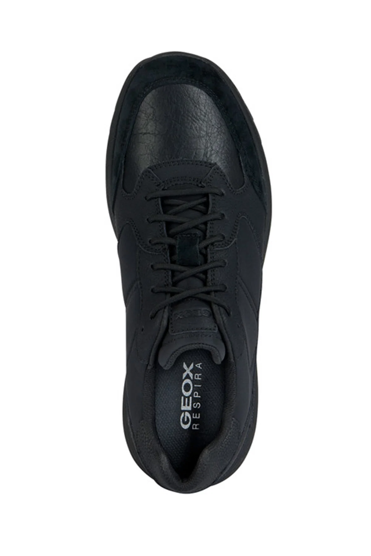 Geox Erkek Siyah Bağcıklı Deri Sneaker - Image 5