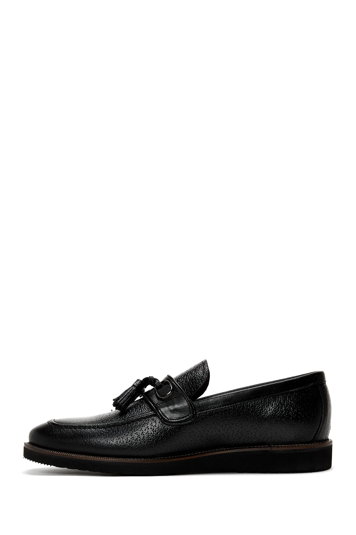 Erkek Siyah Deri Baskılı Casual Loafer - Image 2
