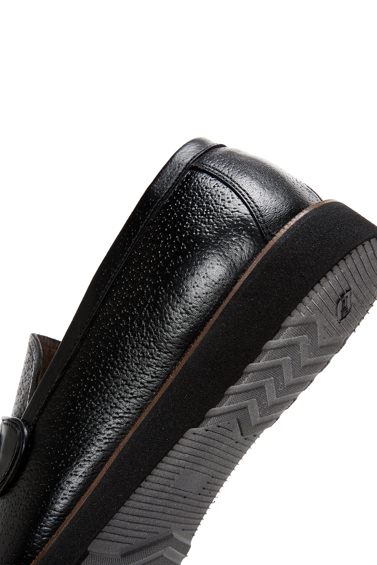 Erkek Siyah Deri Baskılı Casual Loafer - Image 8