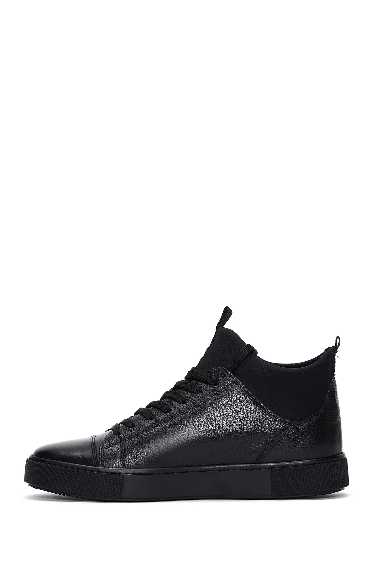 Erkek Siyah Deri Bilekli Sneaker - Image 2