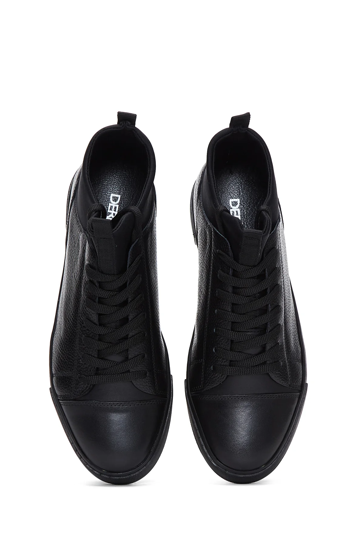 Erkek Siyah Deri Bilekli Sneaker - Image 6