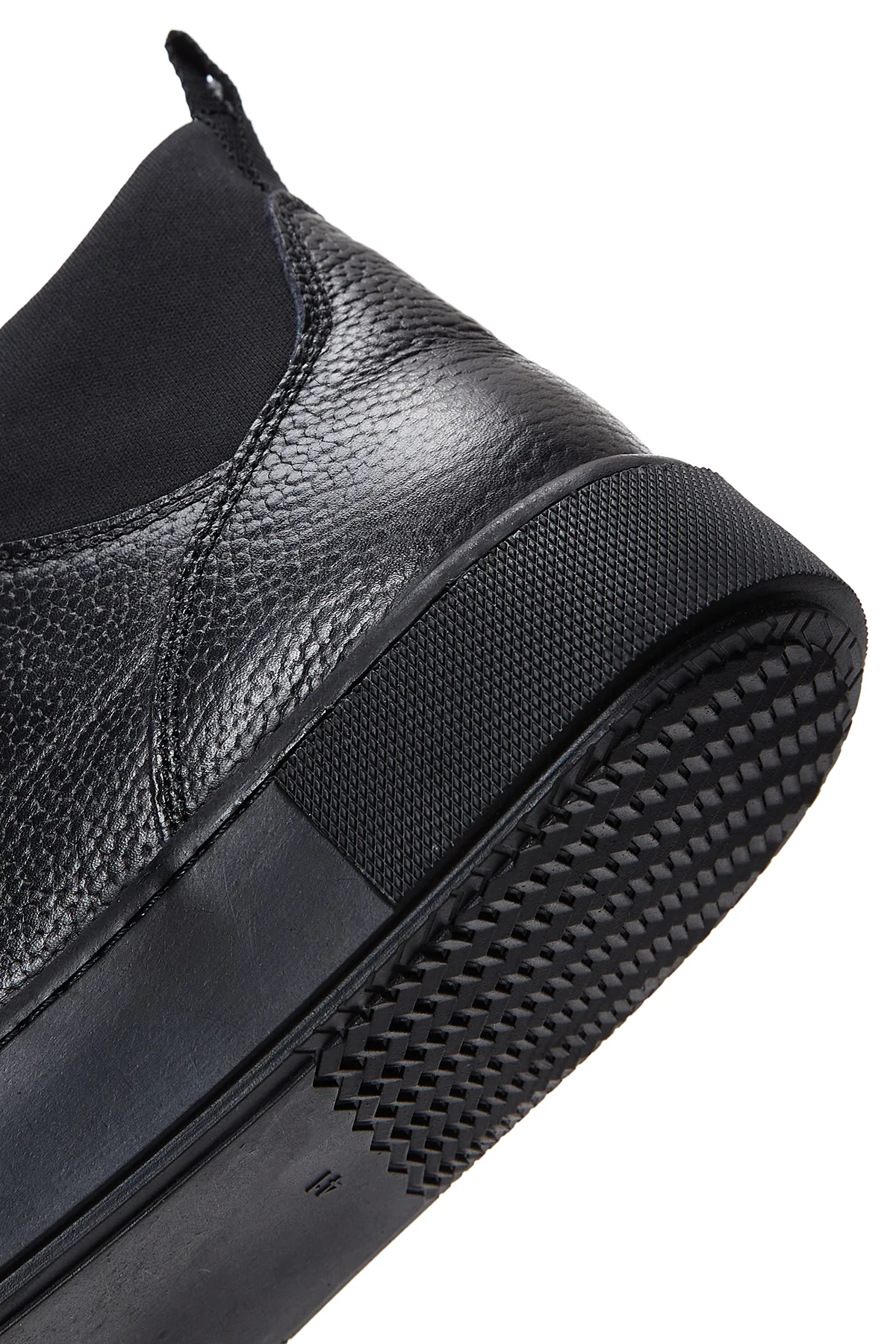 Erkek Siyah Deri Bilekli Sneaker - Image 8