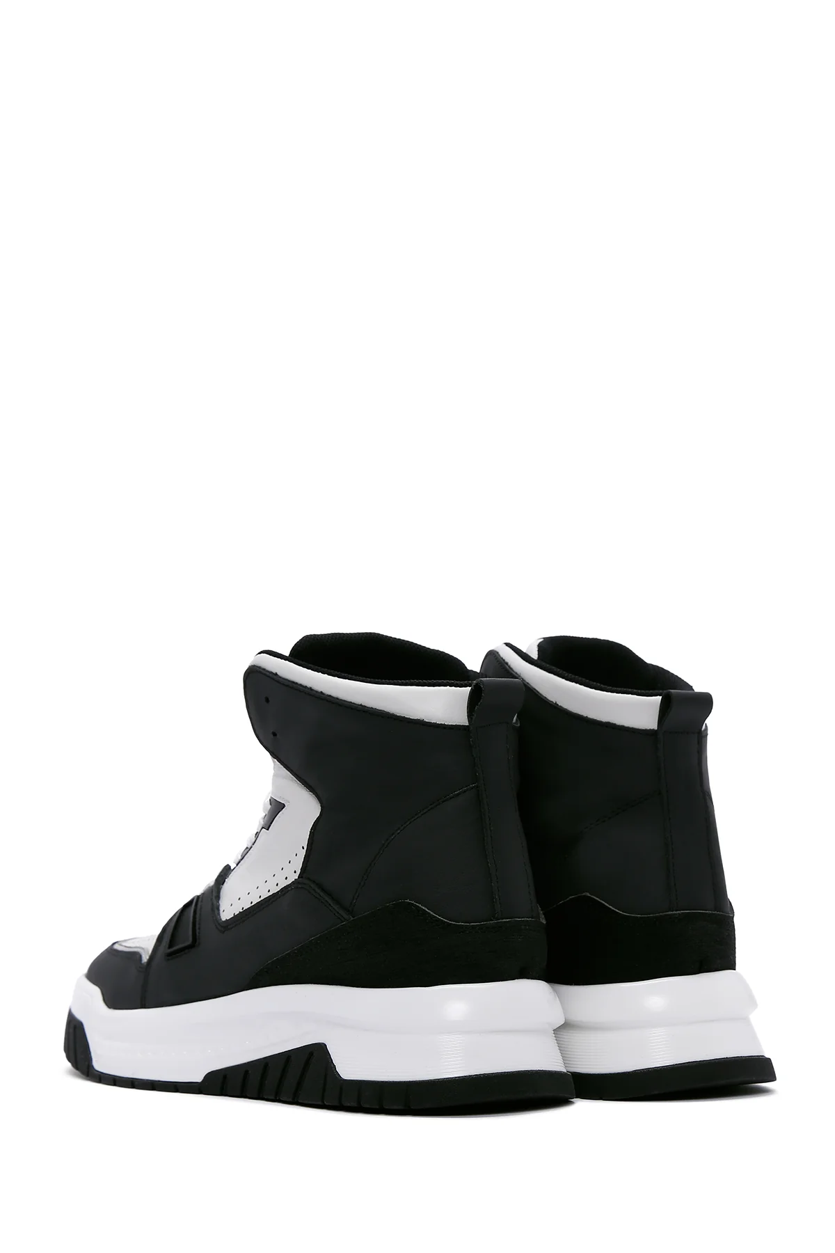 Erkek Siyah Deri Bilekli Sneaker - Image 5