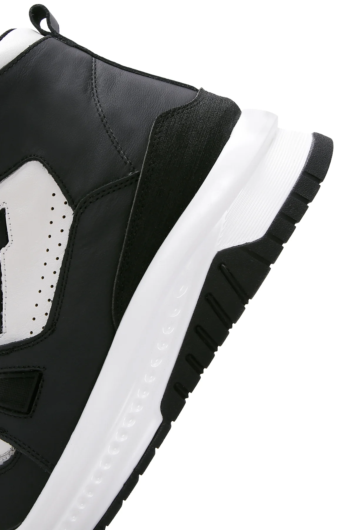 Erkek Siyah Deri Bilekli Sneaker - Image 7