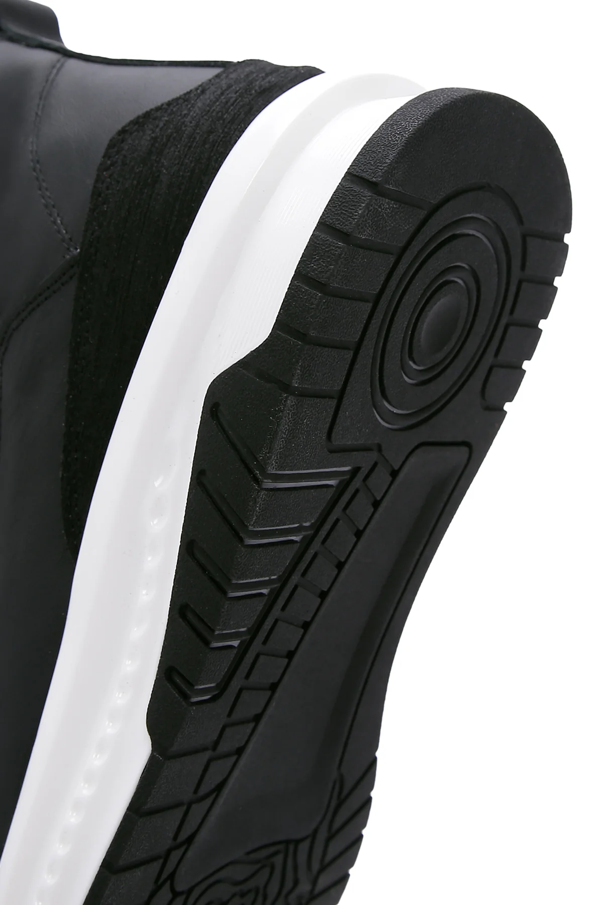 Erkek Siyah Deri Bilekli Sneaker - Image 8