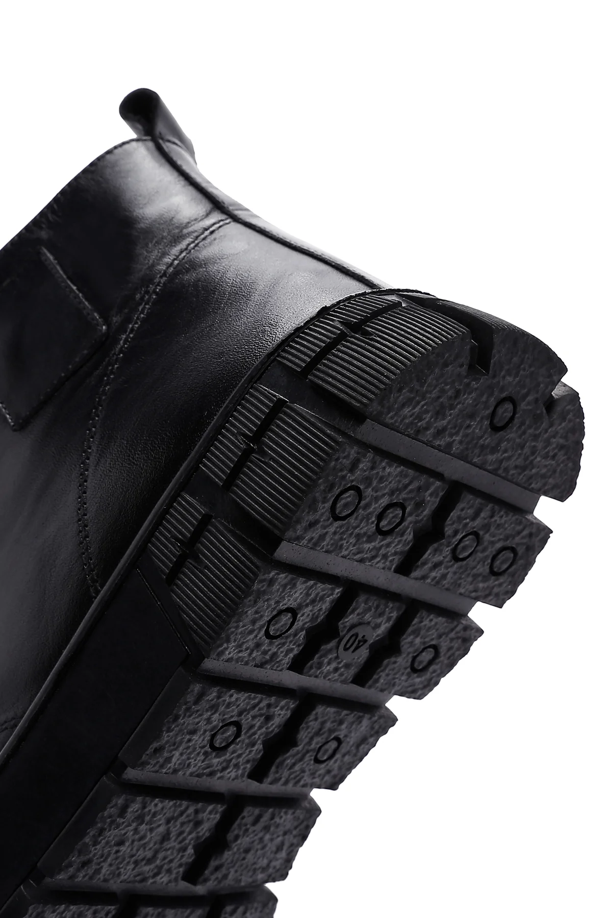 Erkek Siyah Deri Bilekli Sneaker - Image 8