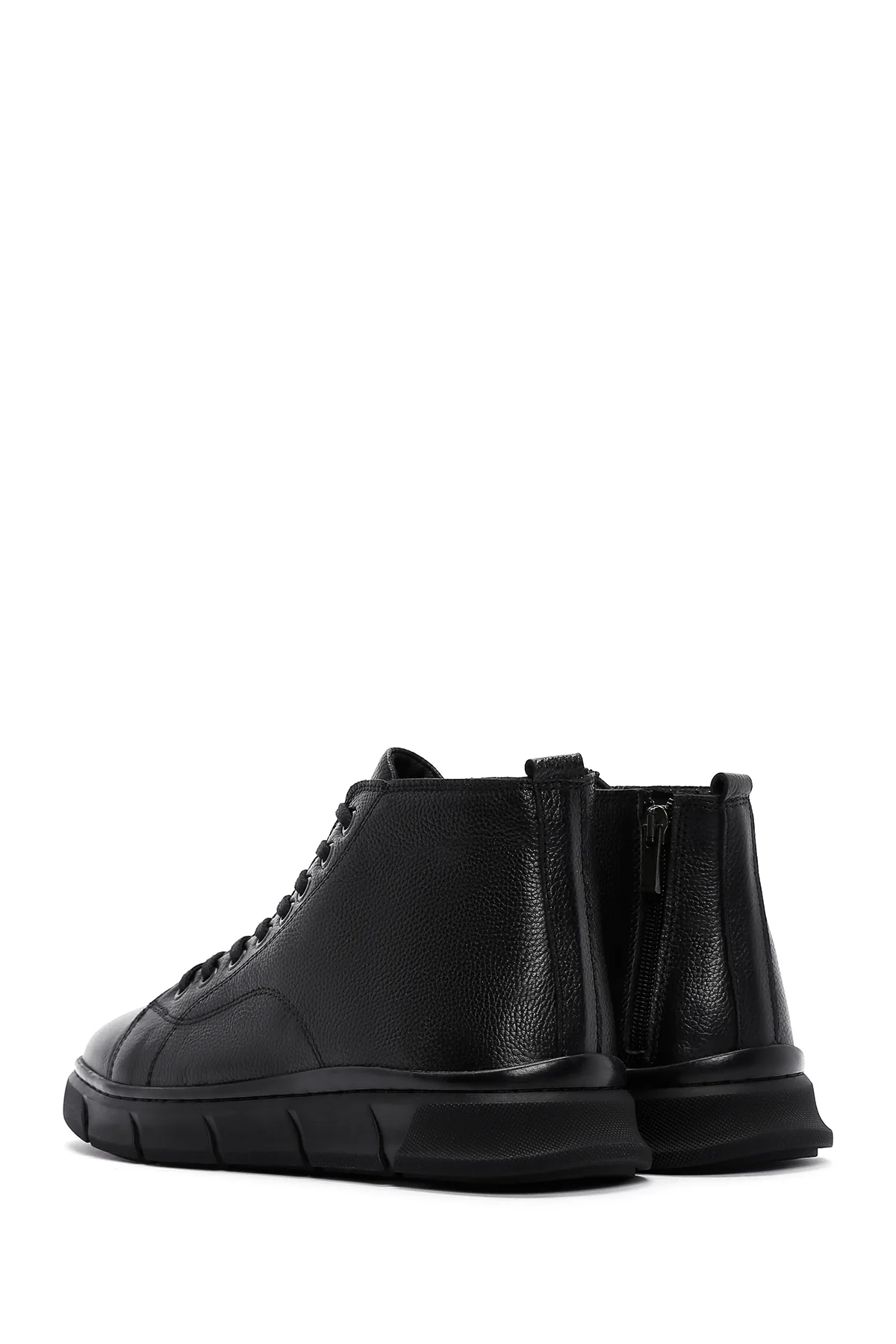 Erkek Siyah Deri Bilekli Sneaker - Image 5