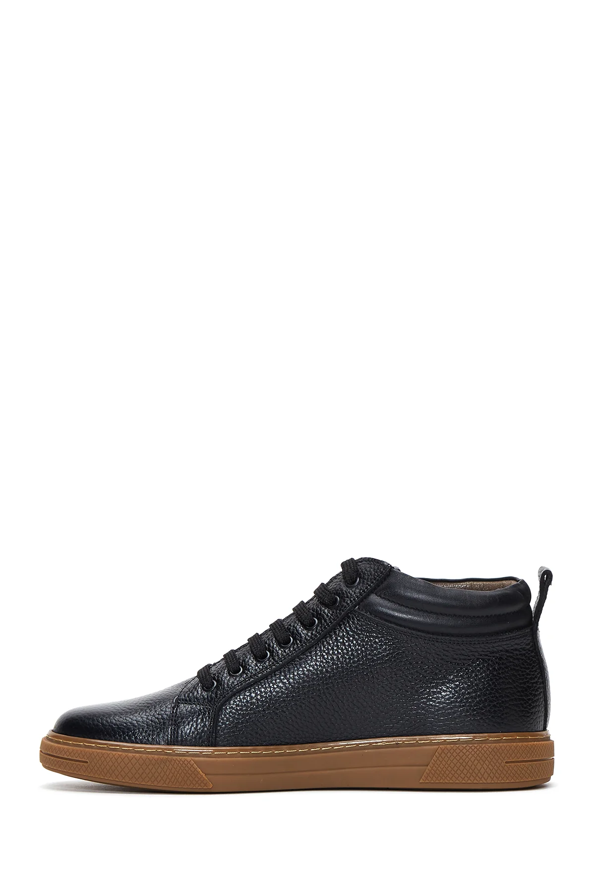 Erkek Siyah Deri Bilekli Sneaker Bot - Image 2