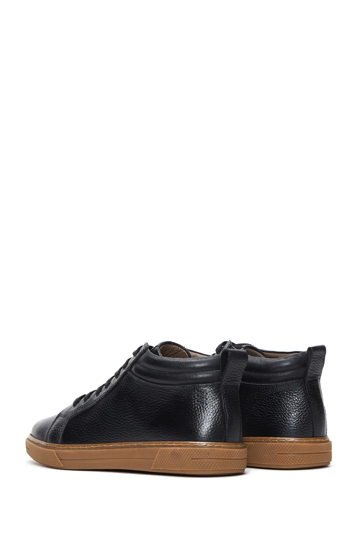 Erkek Siyah Deri Bilekli Sneaker Bot - Image 5