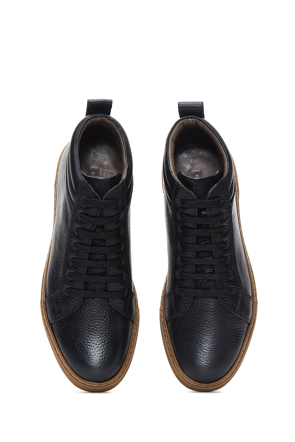 Erkek Siyah Deri Bilekli Sneaker Bot - Image 6