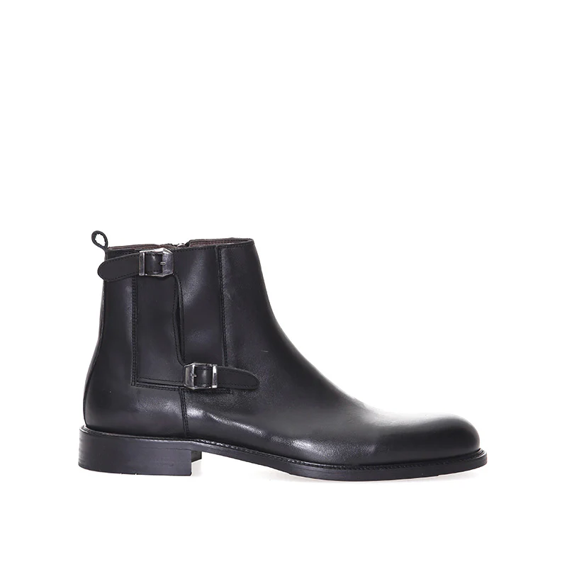 Erkek Siyah Deri Bot - Image 2