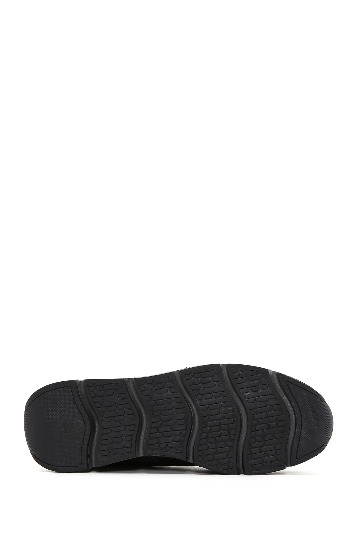 Erkek Siyah Deri Casual Casual Sneaker - Image 4