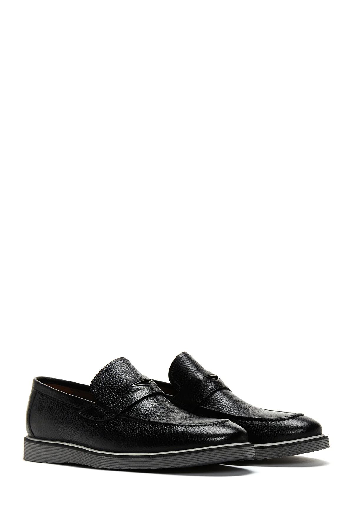 Erkek Siyah Deri Casual Loafer - Image 3