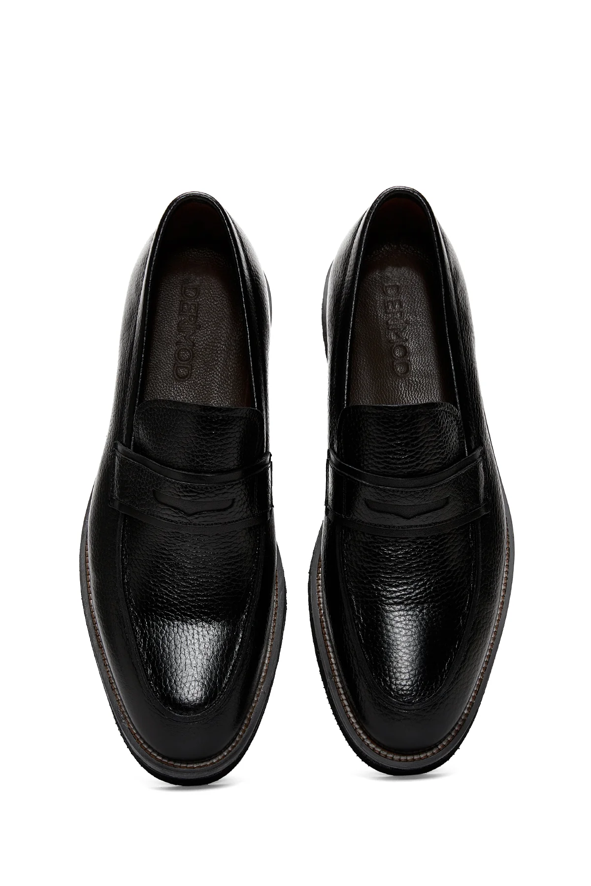 Erkek Siyah Deri Casual Loafer - Image 6