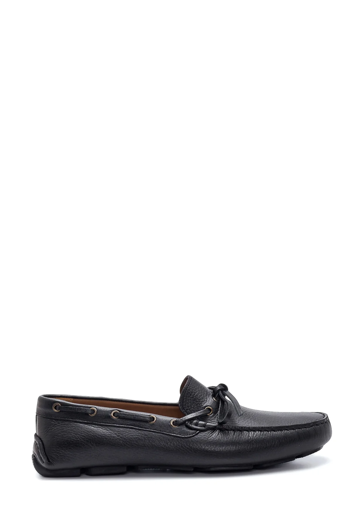 Erkek Siyah Deri Casual Loafer
